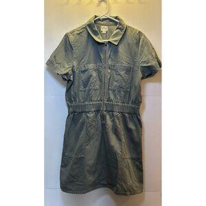 JCrew Green/Gray Mechanics Dress (14)‎